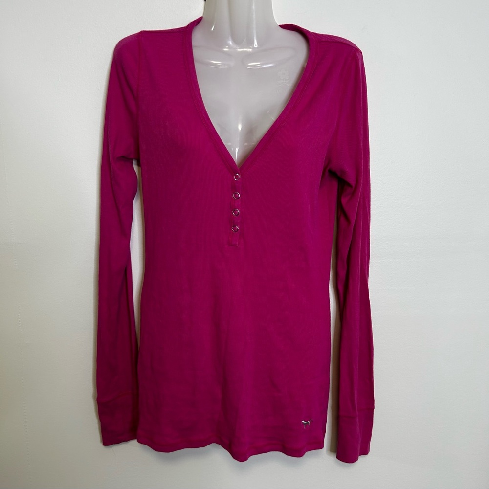 ◾️Y2K Vintage Victoria Secret Pink Henley